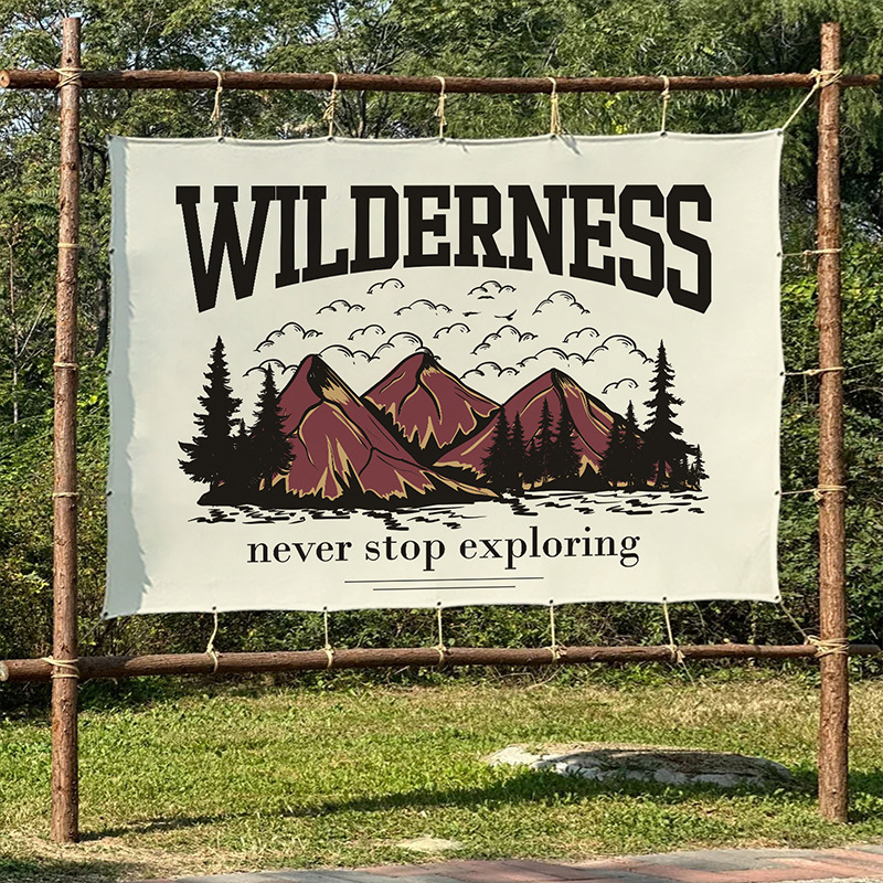 Outdoor Adventure Background - Tapiz Vintage de Aventura y Vida