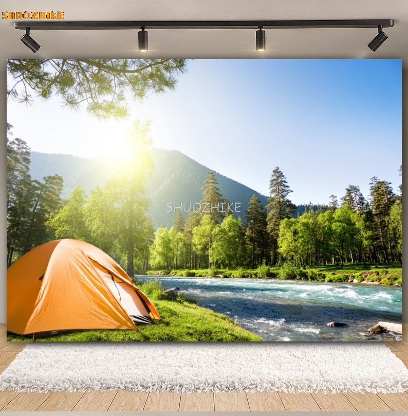 Fondo de Camping de bosque al  - Outdoor Adventure Background reseña y precio