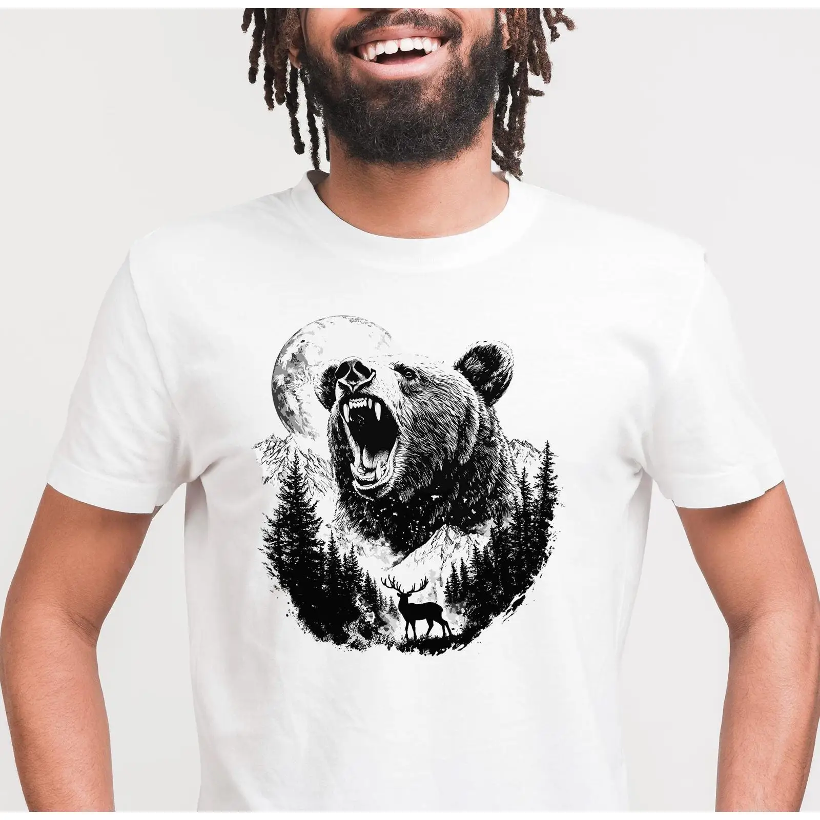 Camiseta de Oso y Ciervo para  - Outdoor Adventure Enthusiast reseña y precio