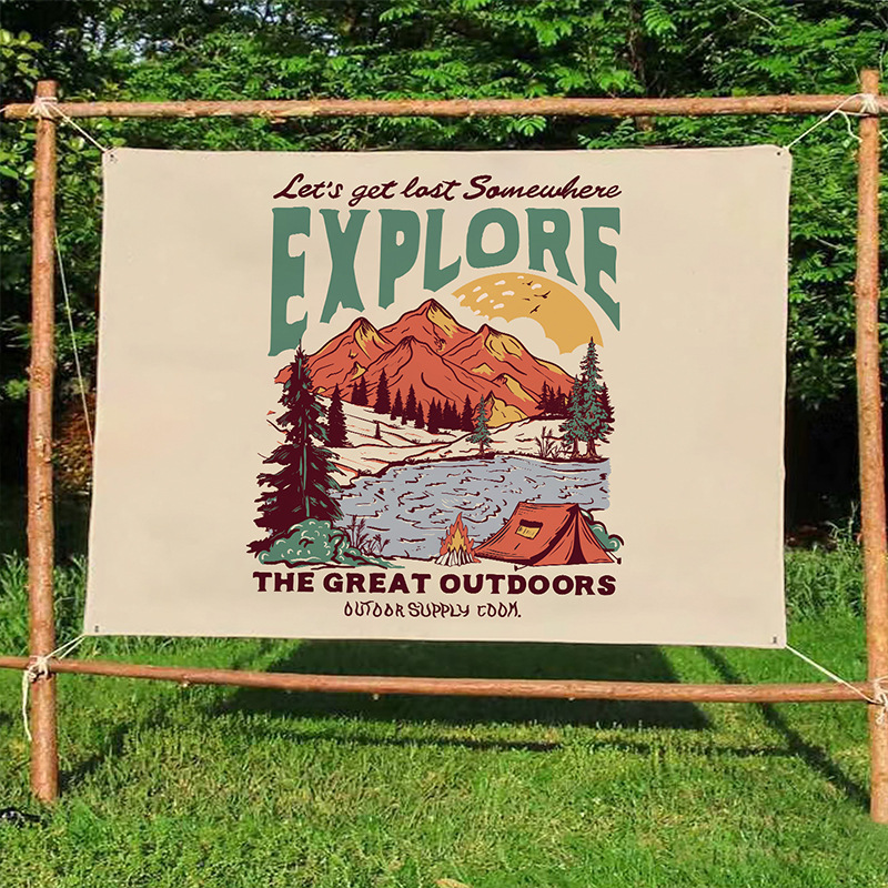 Tapiz Vintage de Aventura y Vi - Outdoor Adventure Background reseña y precio